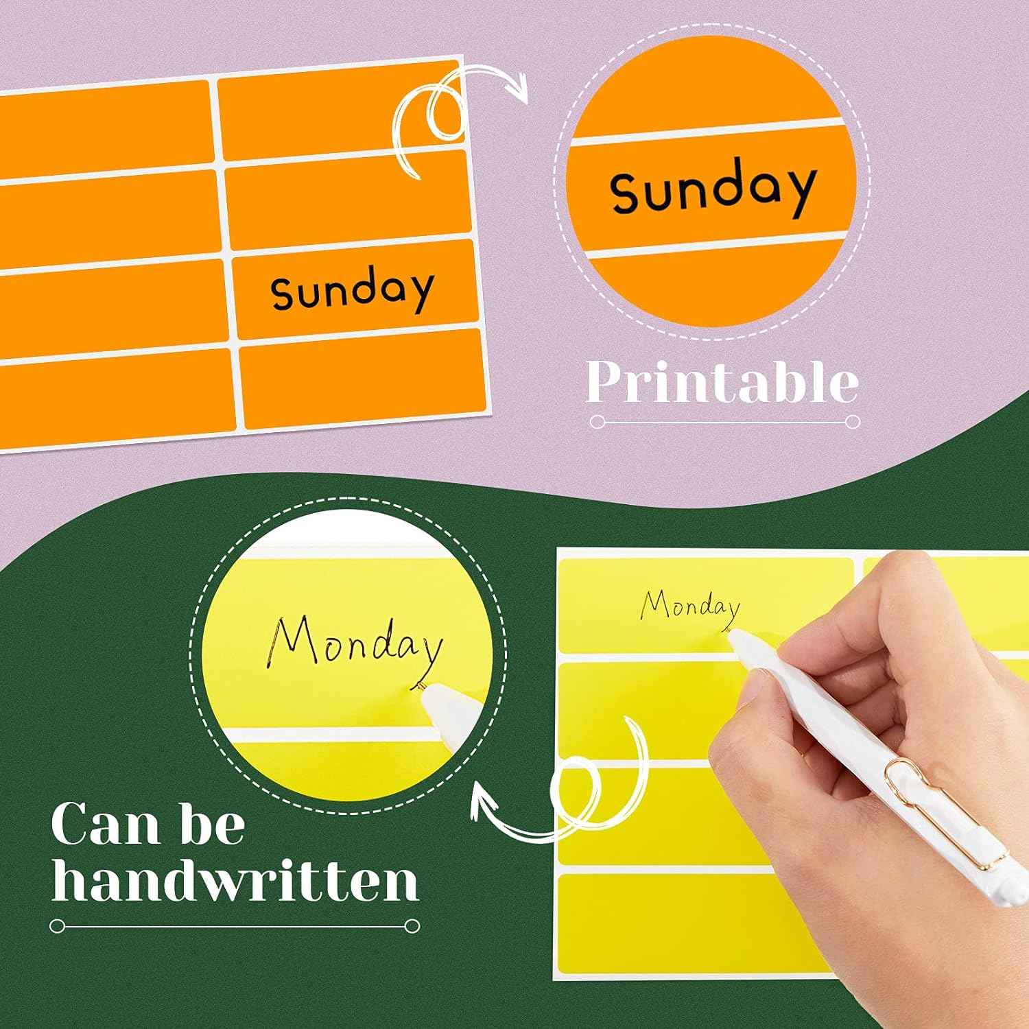 640Pcs Rectangular Color Coding Label Stickers 3 x 1 inch - TTpen