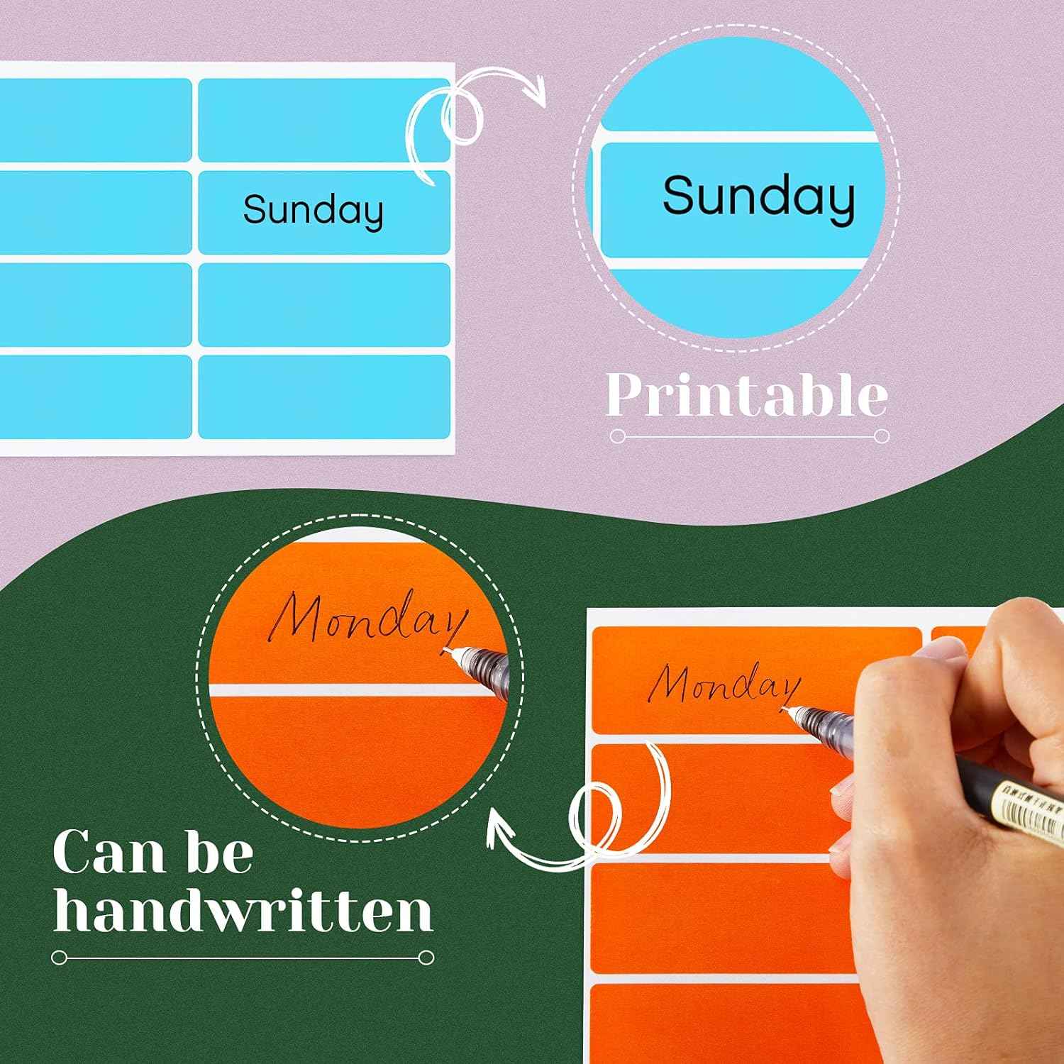 640Pcs Rectangular Color Coding Label Stickers 3 x 1 inch - TTpen