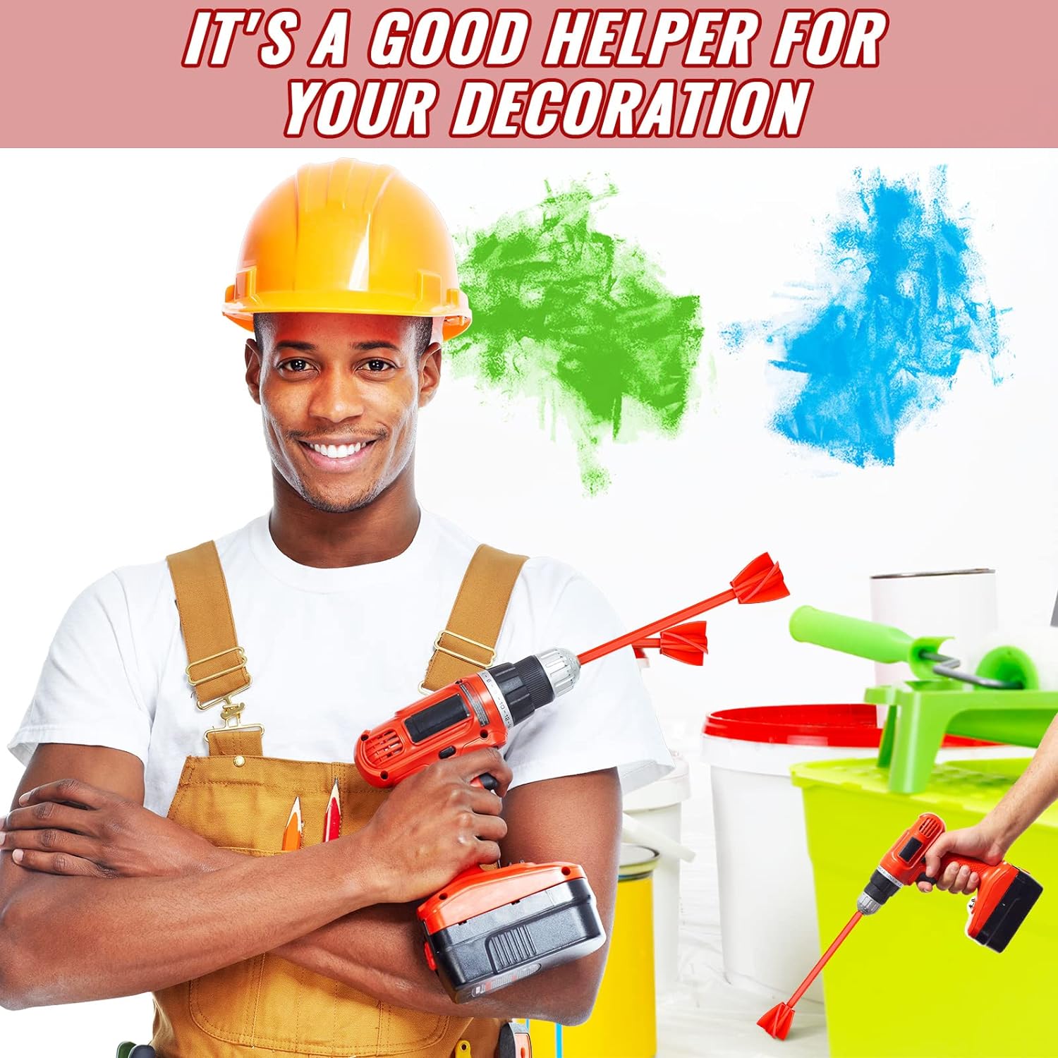 12Pcs Helix Paint Mixer Drill Attachment