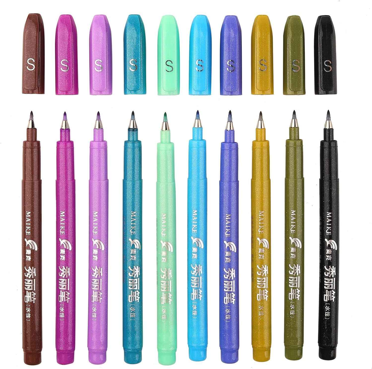 MAIKE Felt Tip Brush Calligraphy Pen 10 Colors - TTpen