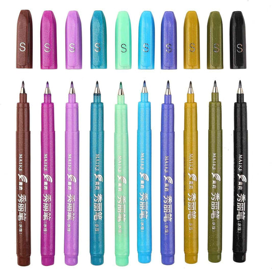 MAIKE Felt Tip Brush Calligraphy Pen 10 Colors - TTpen