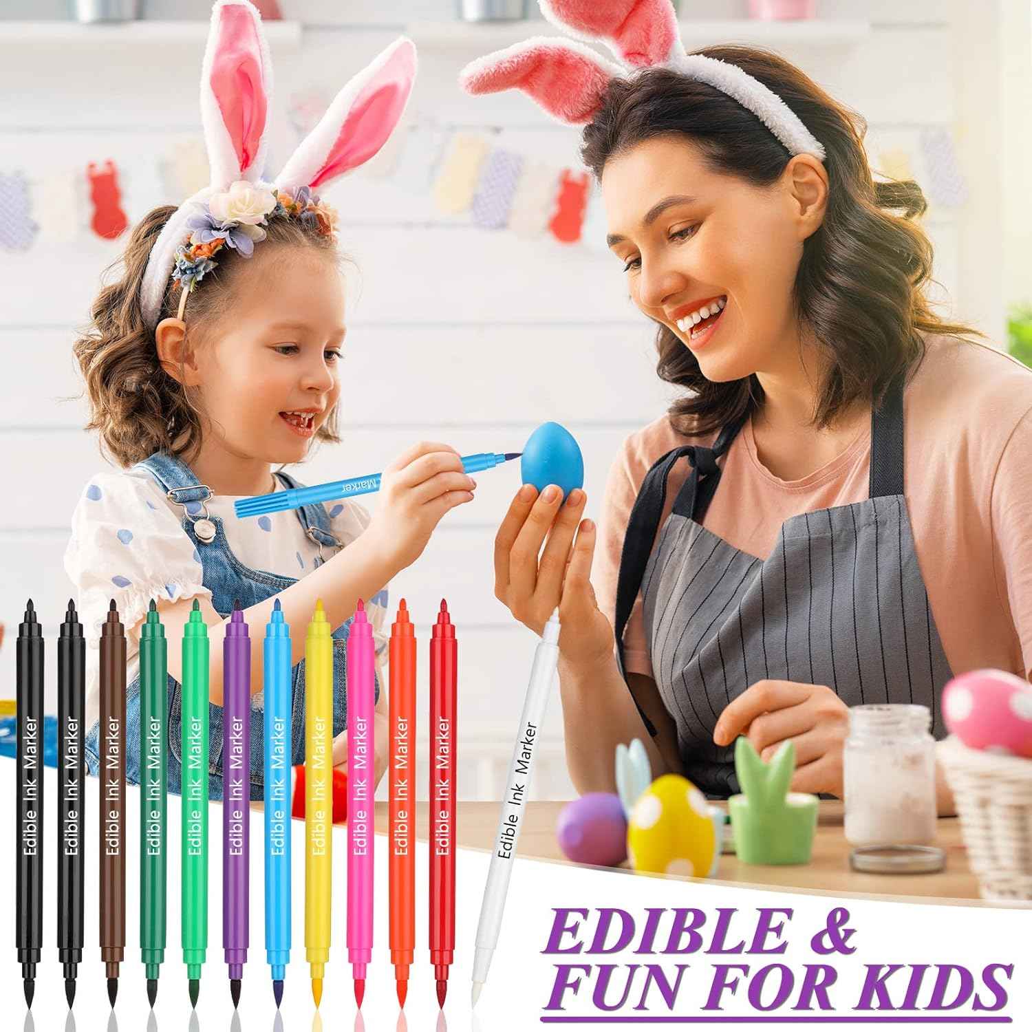 12Pcs Food Coloring Pens Edible Ink Markers Dual Tips - TTpen
