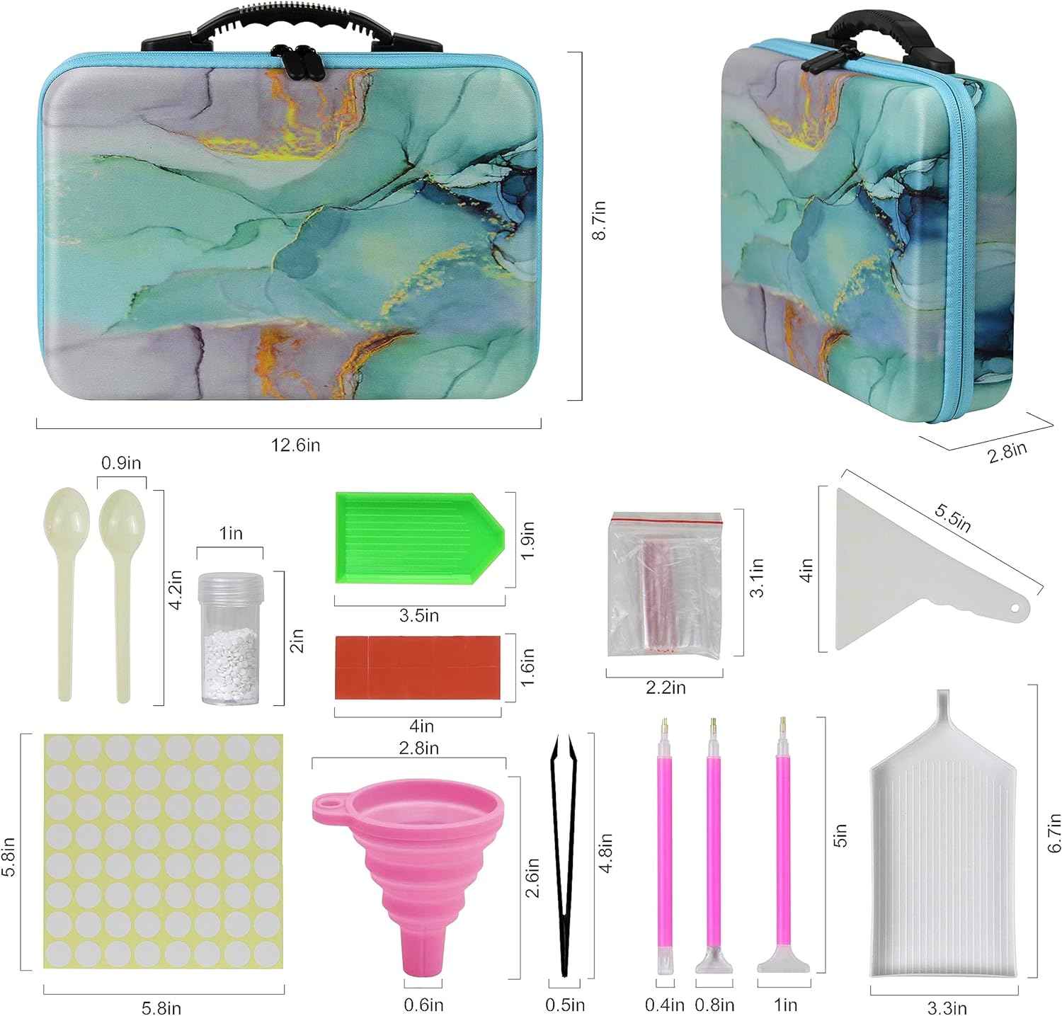 60 Slots Diamond Painting Storage Container,Accessory Kit with Tools - TTpen