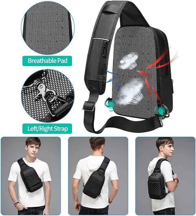 Eurcool Mens Shoulder Bag,Small Sling Messenger Bag - TTpen