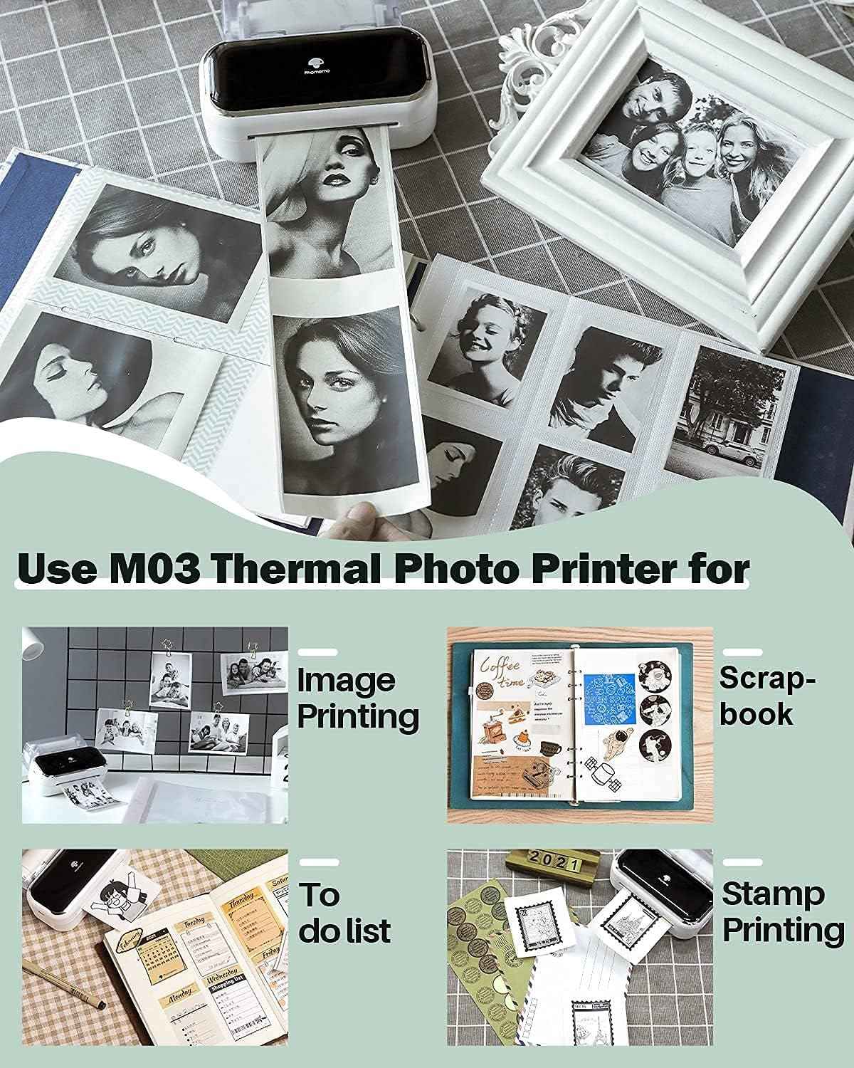 Phomemo M03 Portable Bluetooth Printer for 2-3 Inch Width Thermal Paper - TTpen