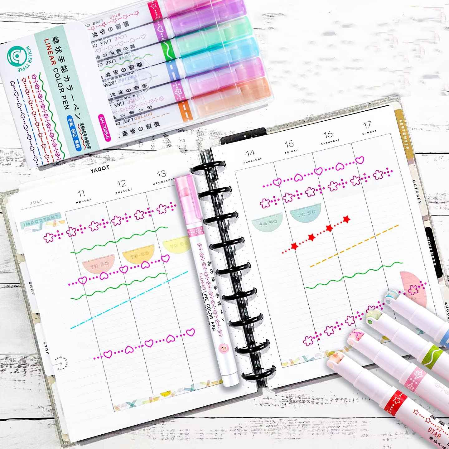 6pcs Curve Highlighter Craft Pens 2 Pack - TTpen