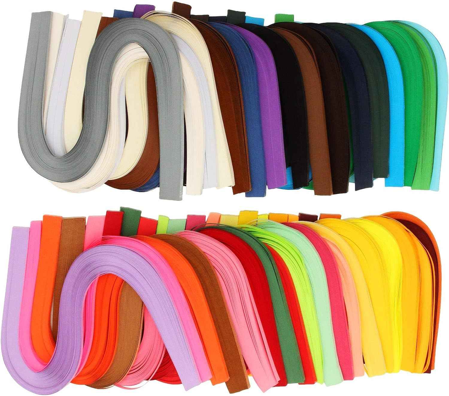 35 Colors 4200 Strips Paper Quilling Strips Set Width 5mm Length 54cm - TTpen
