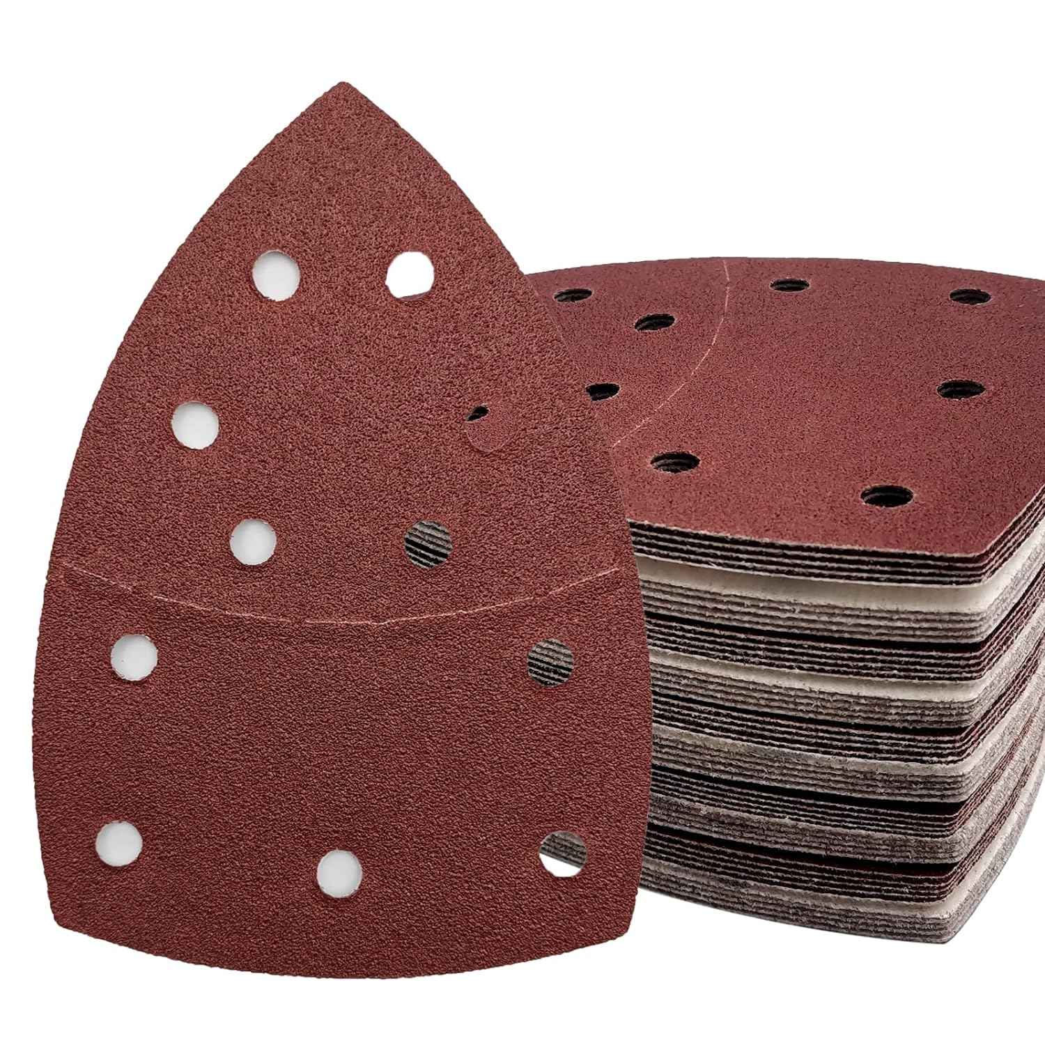 50PCS Mouse Detail Sander Paper,40/60/80/120/180/240 Grit 11 Holes - TTpen