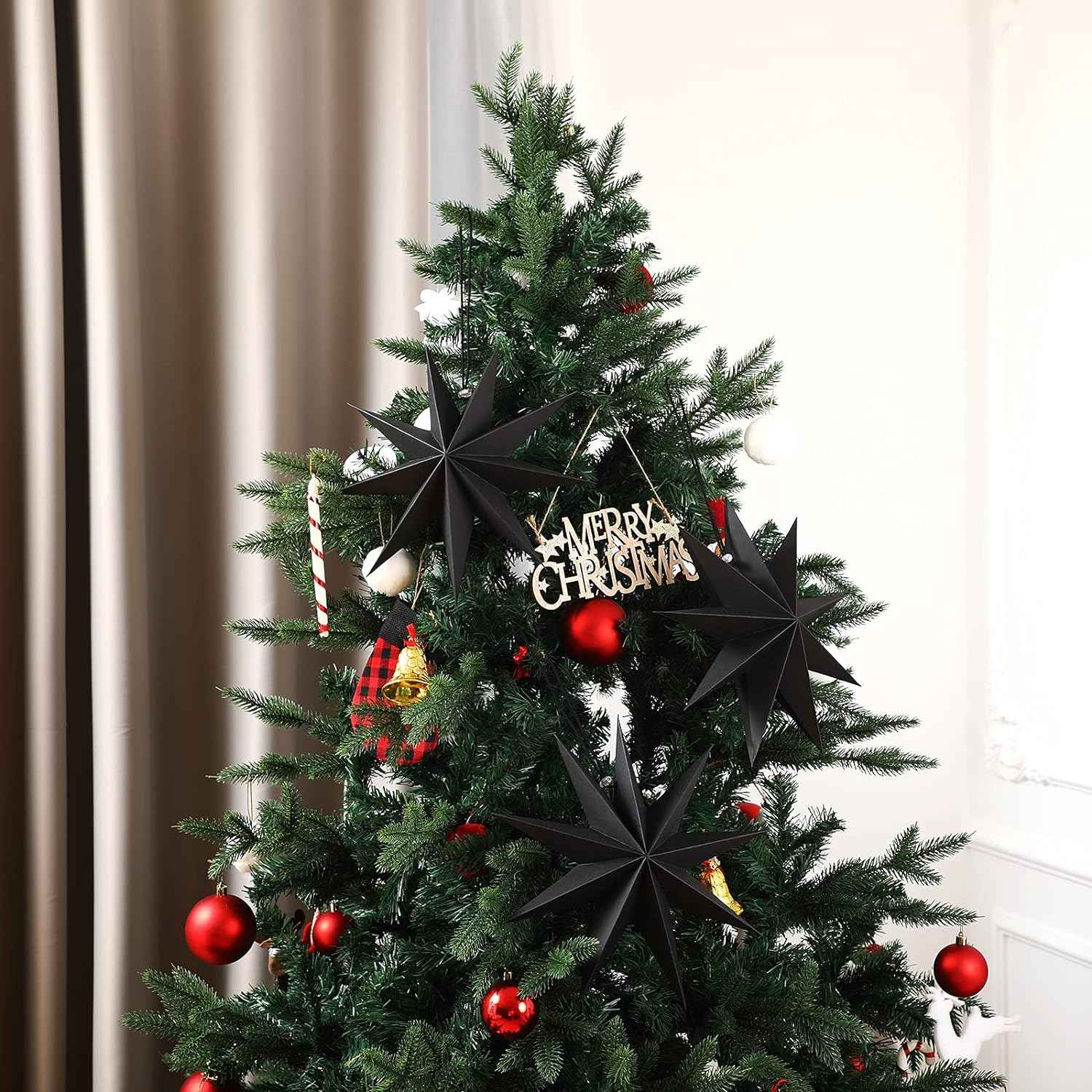 3Pcs Paper Star Lanterns 12 Inch Hanging Decor - TTpen