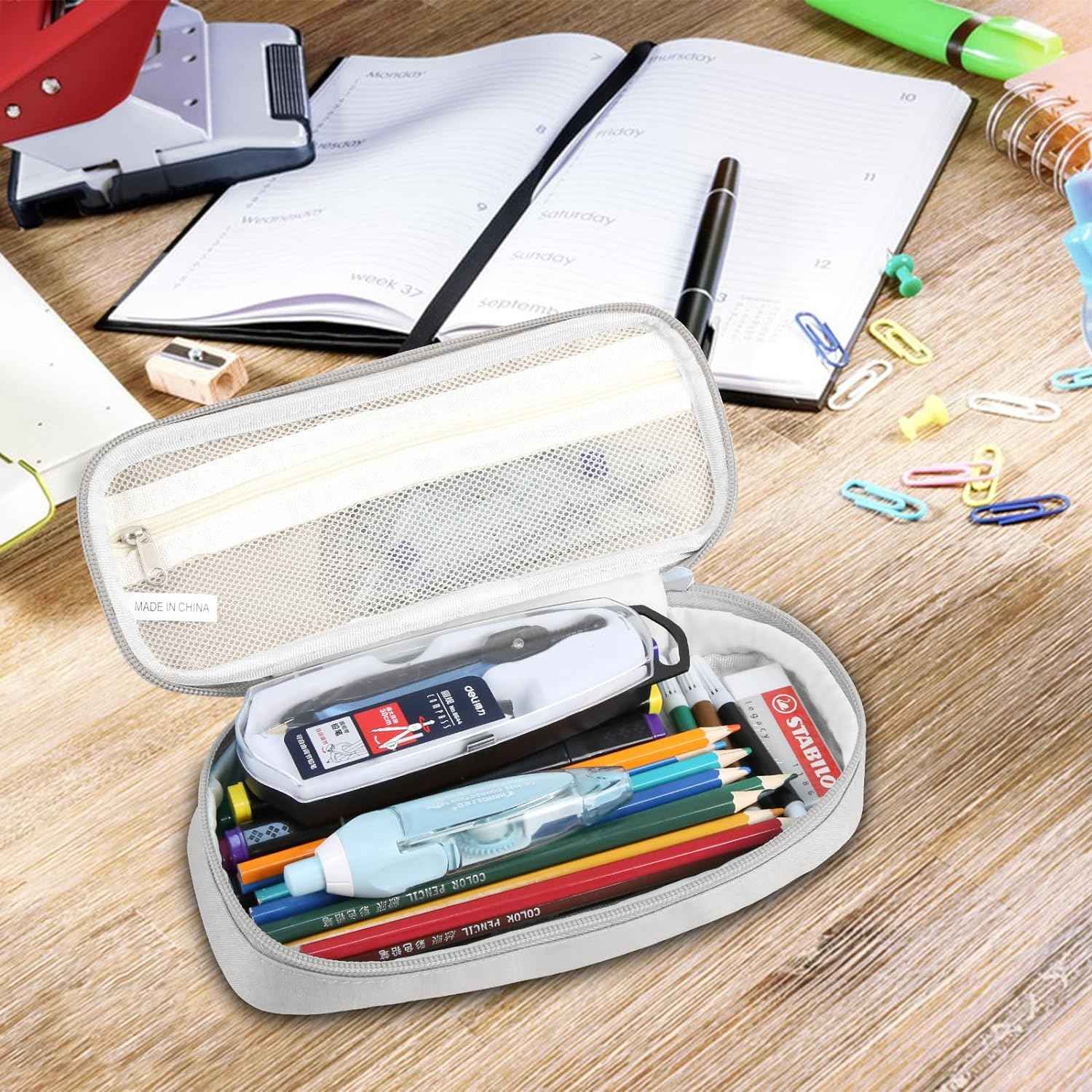 AddFun Large Capacity Pen Case,Pencil Pouch with Zipper - TTpen