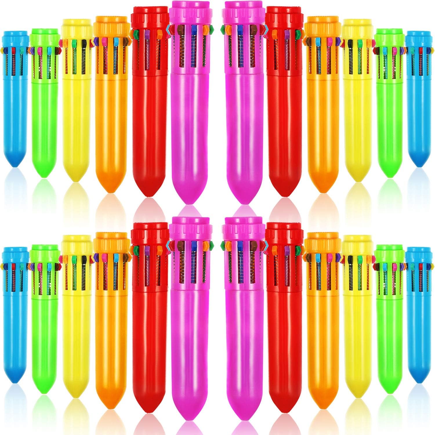 10in1 Retractable Ballpoint Pens Multicolor Pens for Students Kids