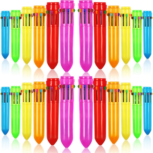 10in1 Retractable Ballpoint Pens Multicolor Pens for Students Kids