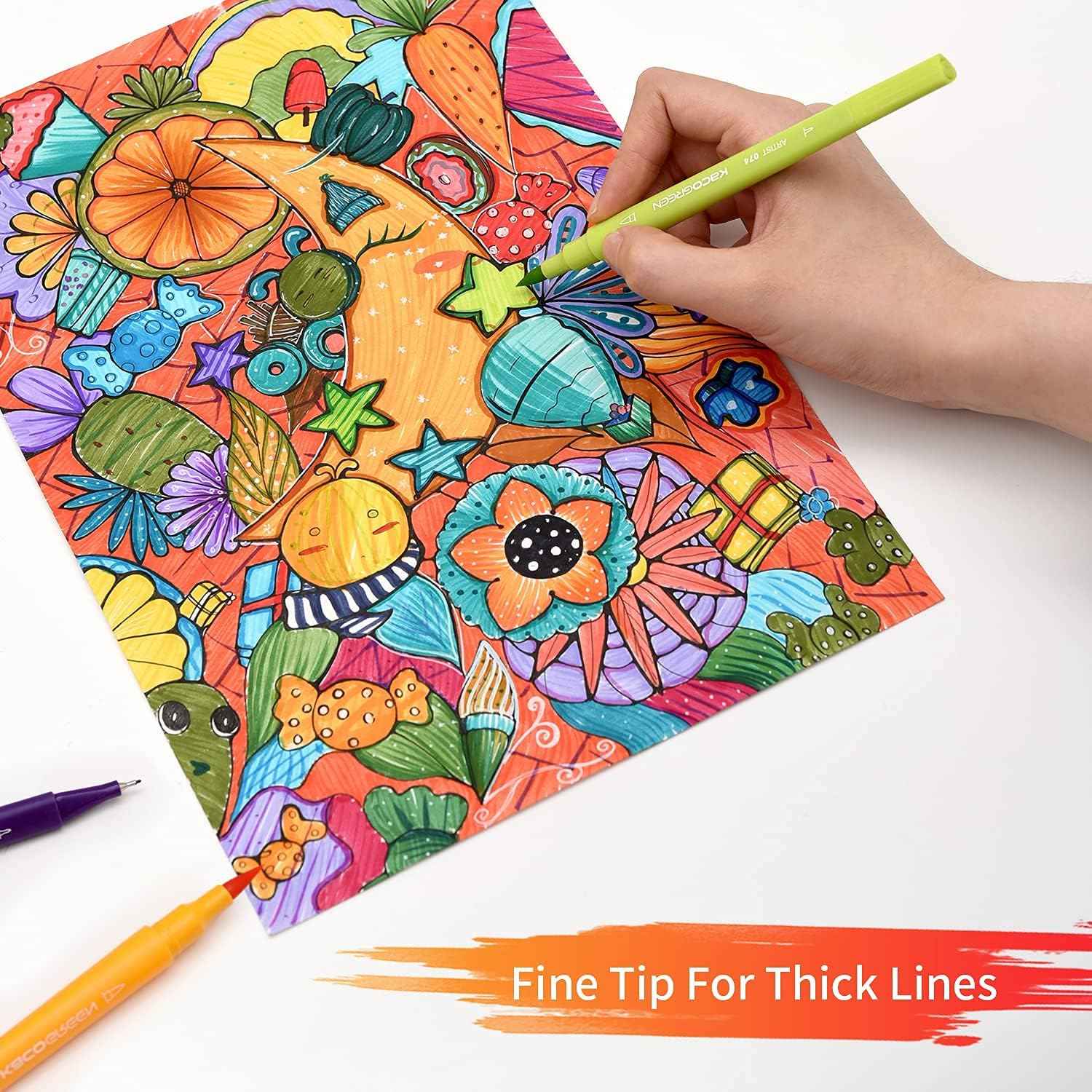 Kaco 36 Artist Coloring Art Markers Dual Tip Pens - TTpen