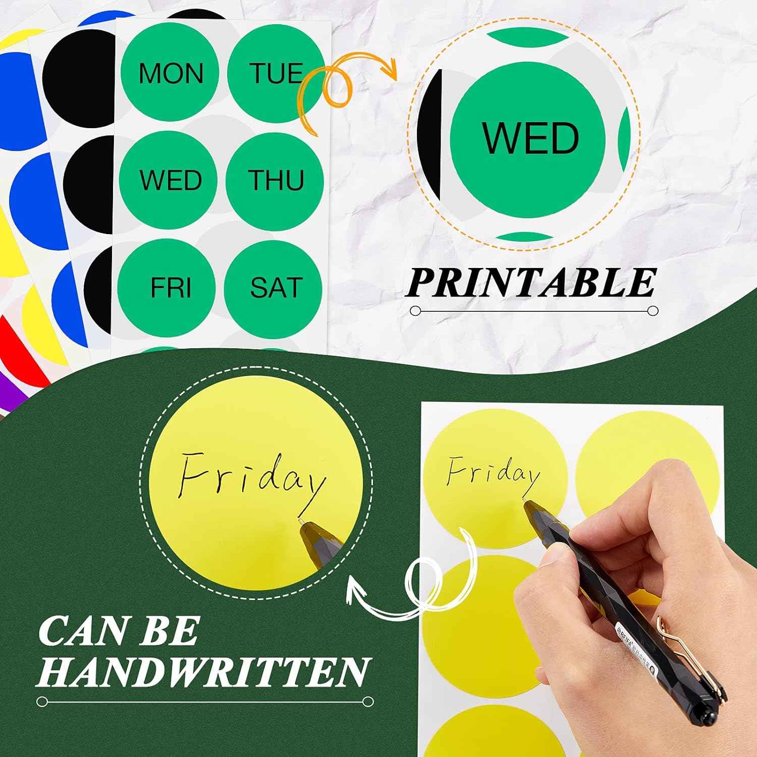 2 Inch Round Color Coding Stickers Circle Dot Labels Self-Adhesive - TTpen