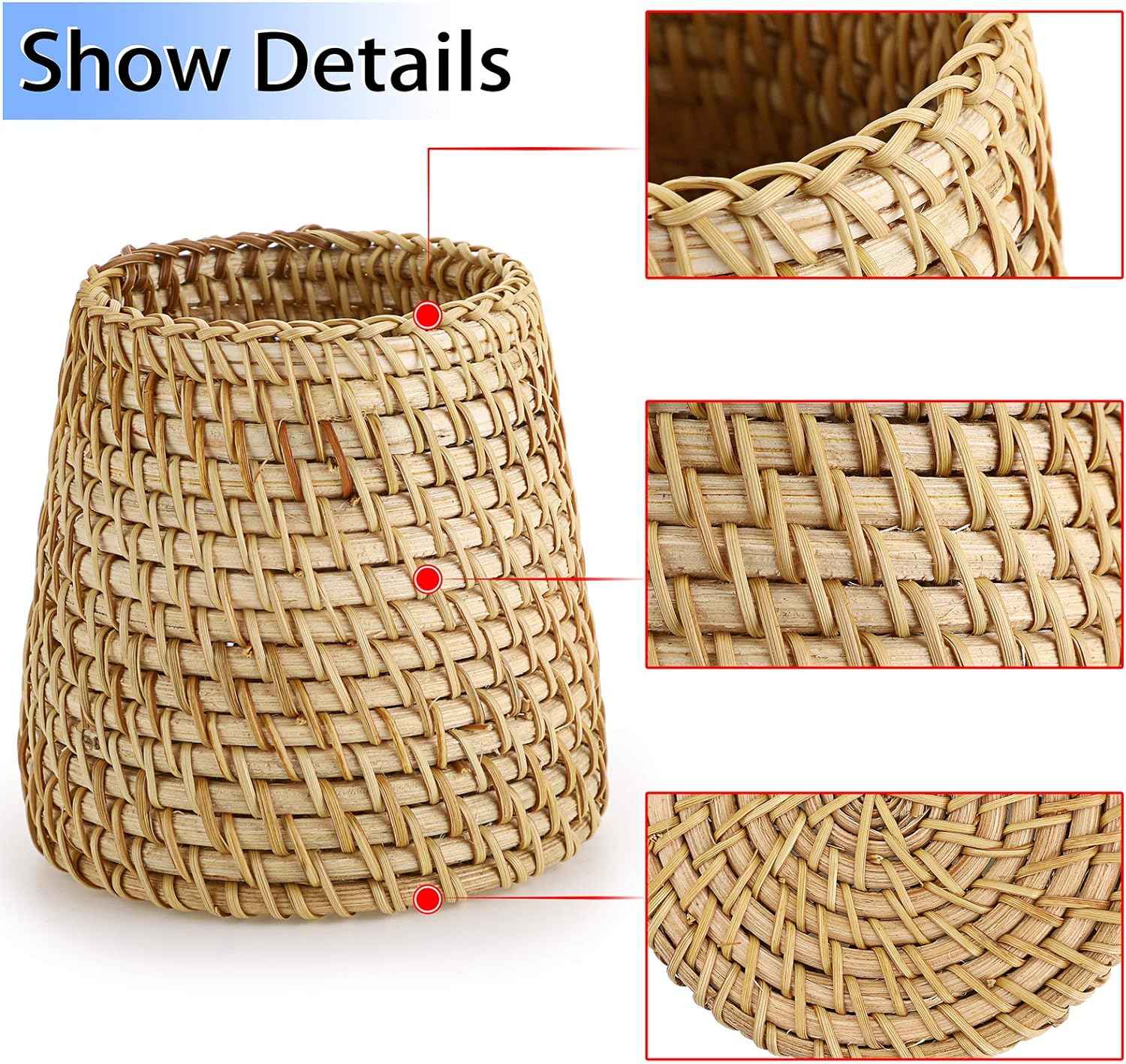Rattan Pen Cup,Handmade Desk Pencil Holders - TTpen