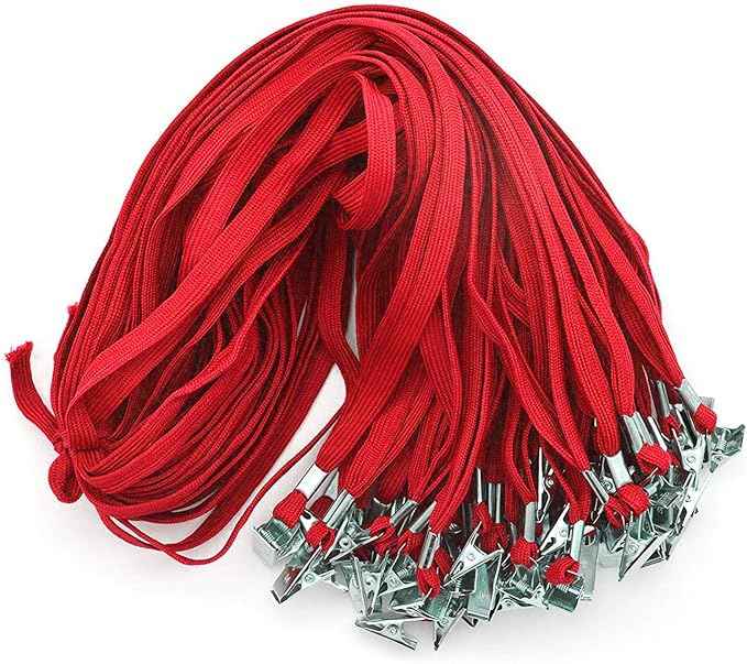 50PCS 32-Inch Flat Lanyards with Badge Clip - TTpen