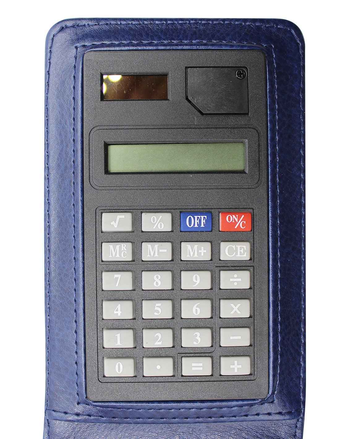 A7 Pocket PU Leather Mini Notepad with Calculator Ballpoint Pen Holder - TTpen