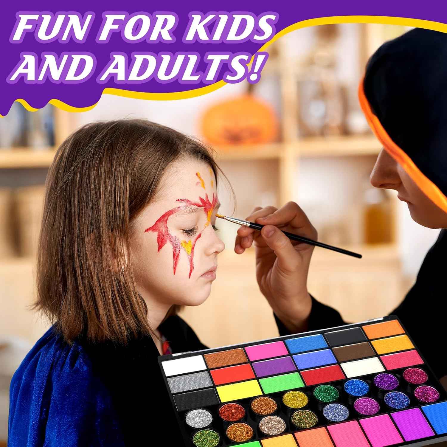 42 Color Face Painting Kit for Kids Water-Based