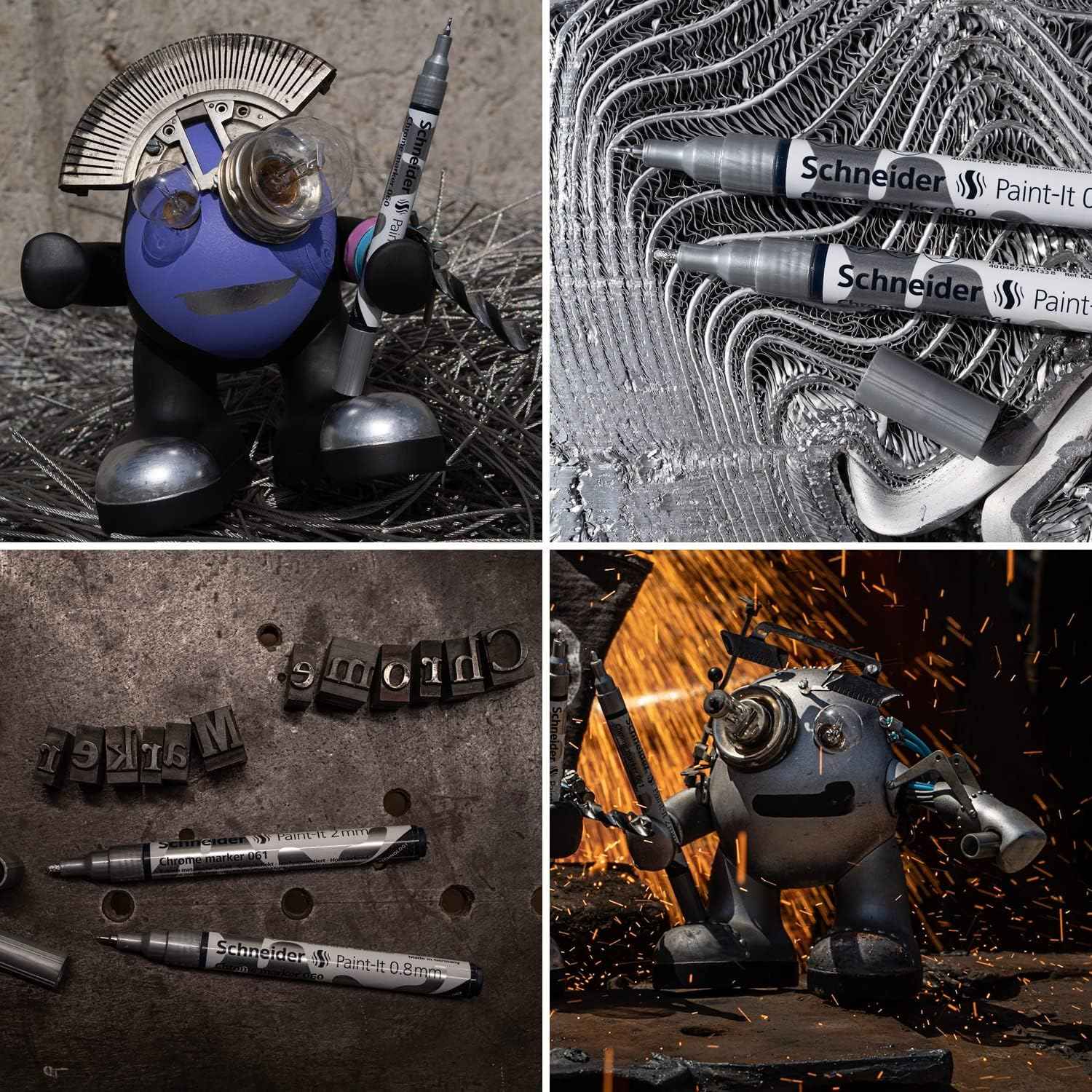 Schneider Chrome Metallic Marker Paint-It 060/061 Pens - 2 Pack