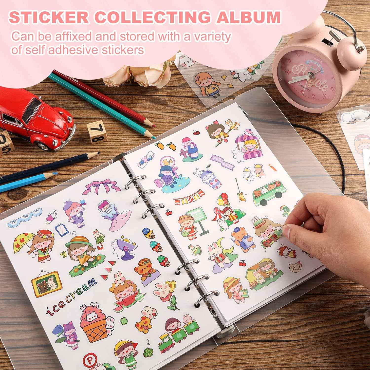 Reusable Sticker Book 80 Sheets Sticker Collecting Album Plus Size A5 - TTpen