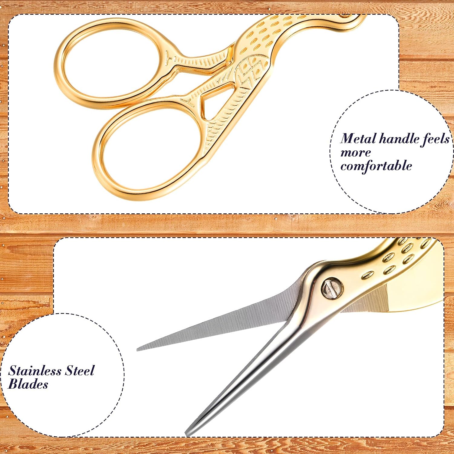 10 Colors Small Craft Embroidery Scissors Stork Stainless Steel