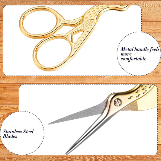 10 Colors Small Craft Embroidery Scissors Stork Stainless Steel