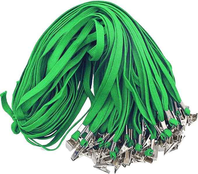 50PCS 32-Inch Flat Lanyards with Badge Clip - TTpen