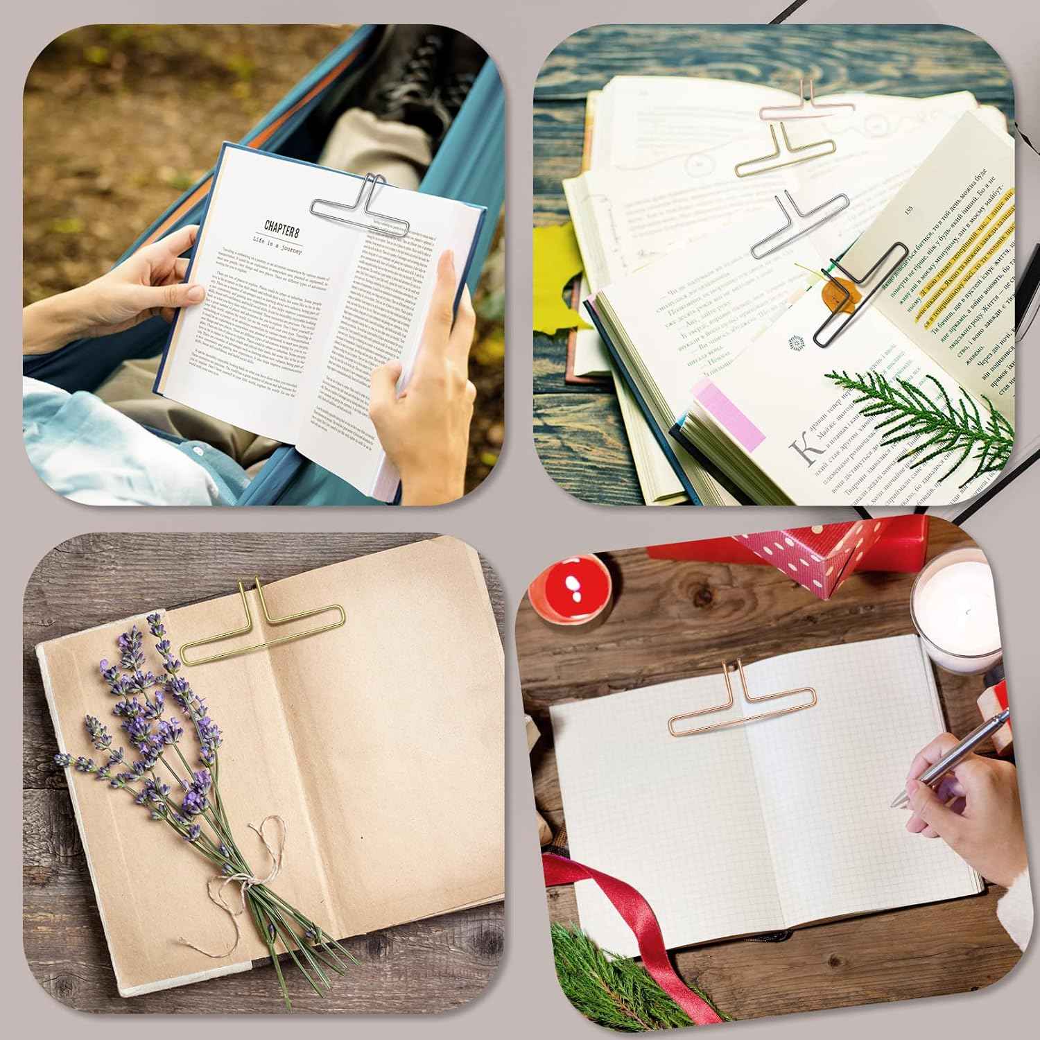 Music Book Metal Clip Book Page Holder for Reading 4 Colors - TTpen