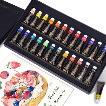 Paul Rubens Profesional Artist Watercolor Paint Set,5ml Tube,24 Colors - TTpen