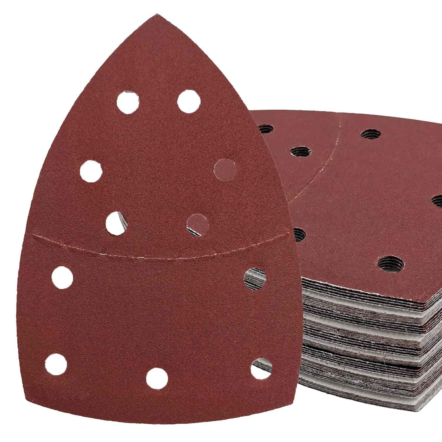 50PCS Mouse Detail Sander Paper,40/60/80/120/180/240 Grit 11 Holes - TTpen