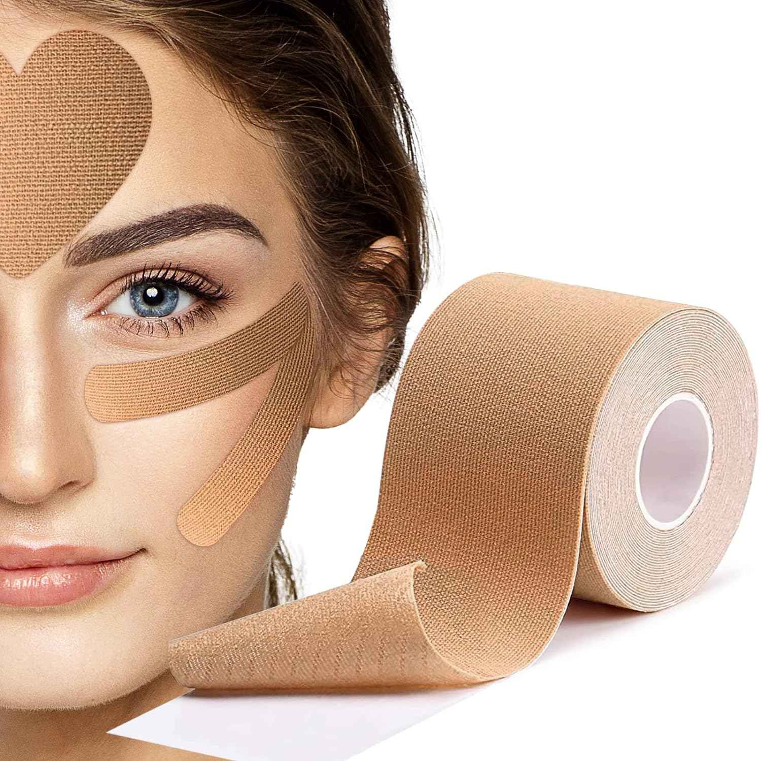 Anti-Wrinkle Tape Facial Myofascial Lift Tape 2.5CM x 5M,2 Rolls - TTpen