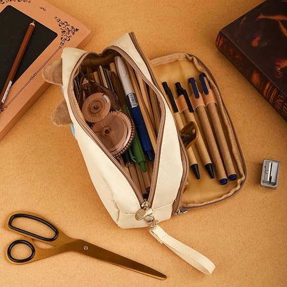 3D Cat Large Capacity Pencil Case Pouch Organizer