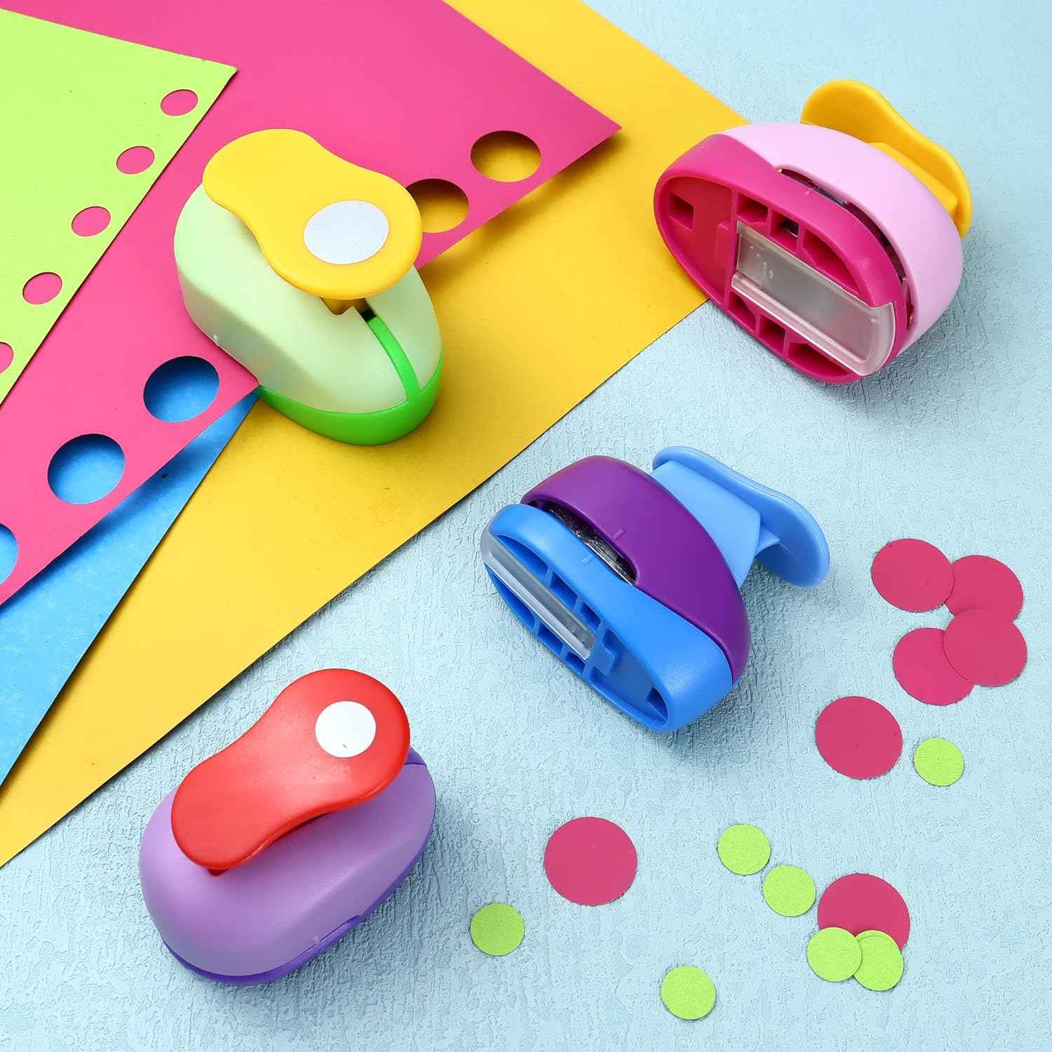 3Pcs 1 Inch Paper Punches with Heart,Star,Circle Craft Hole Shapes - TTpen