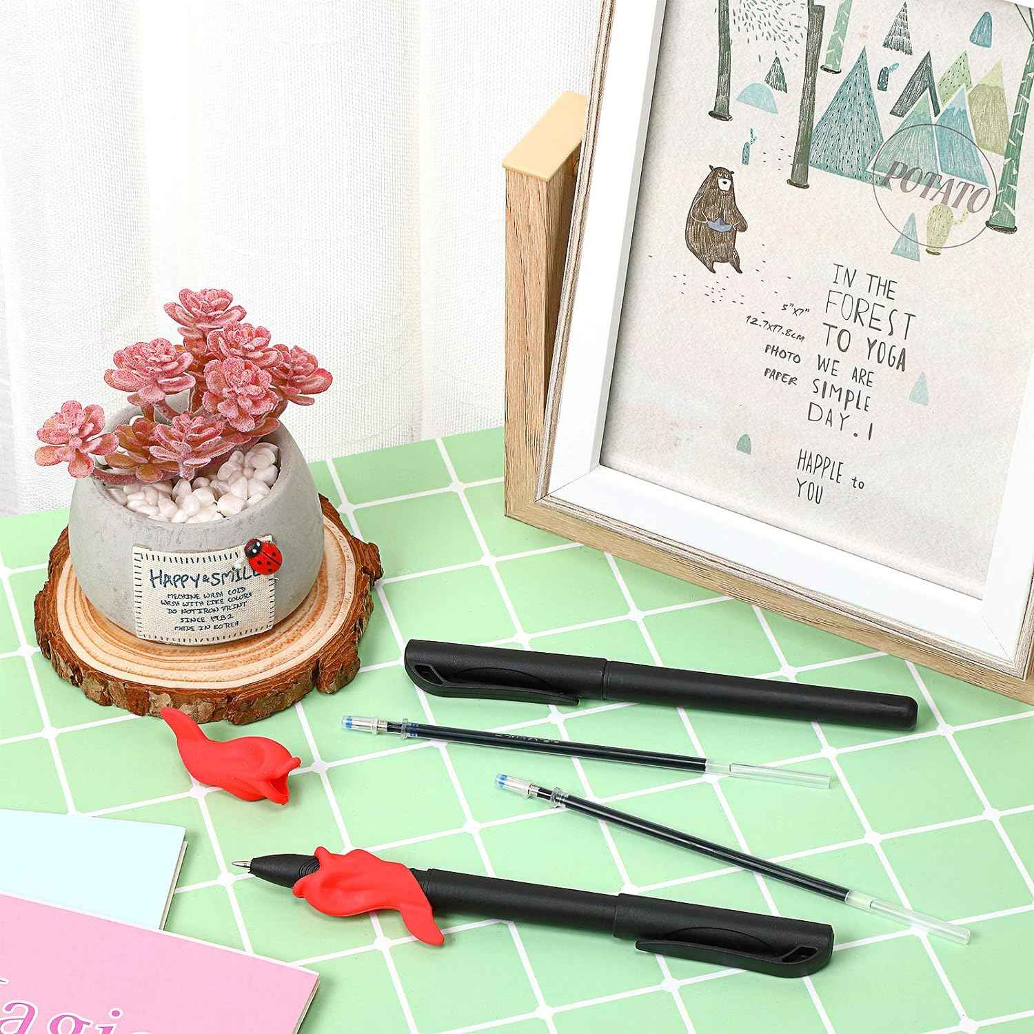 84Pcs Practice Pen Set 12 Ballpoint Pens,60 Refills and 12 Pen Holders - TTpen