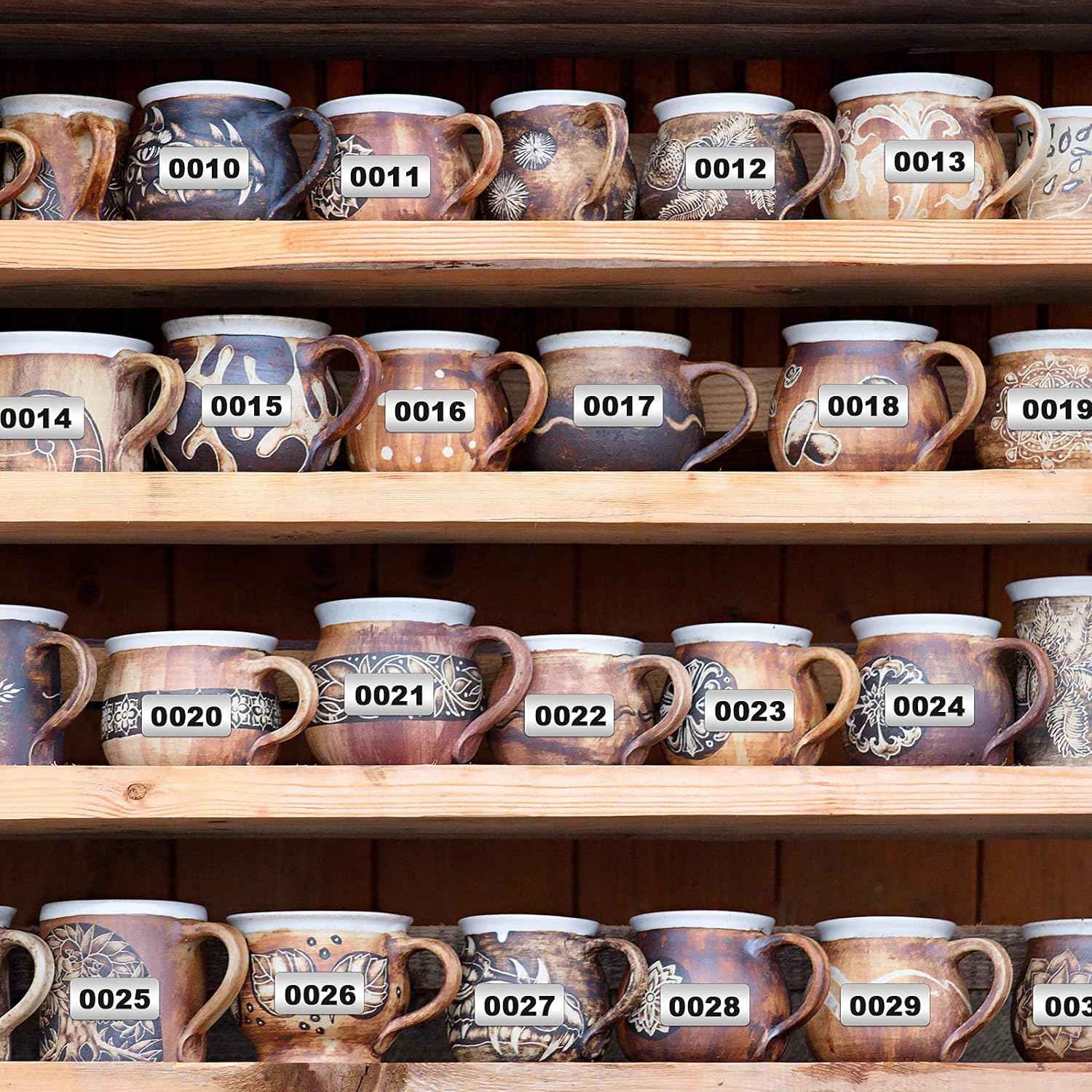 001-2000 Pcs Inventory Number Sticker Labels Self Adhesive Waterproof - TTpen