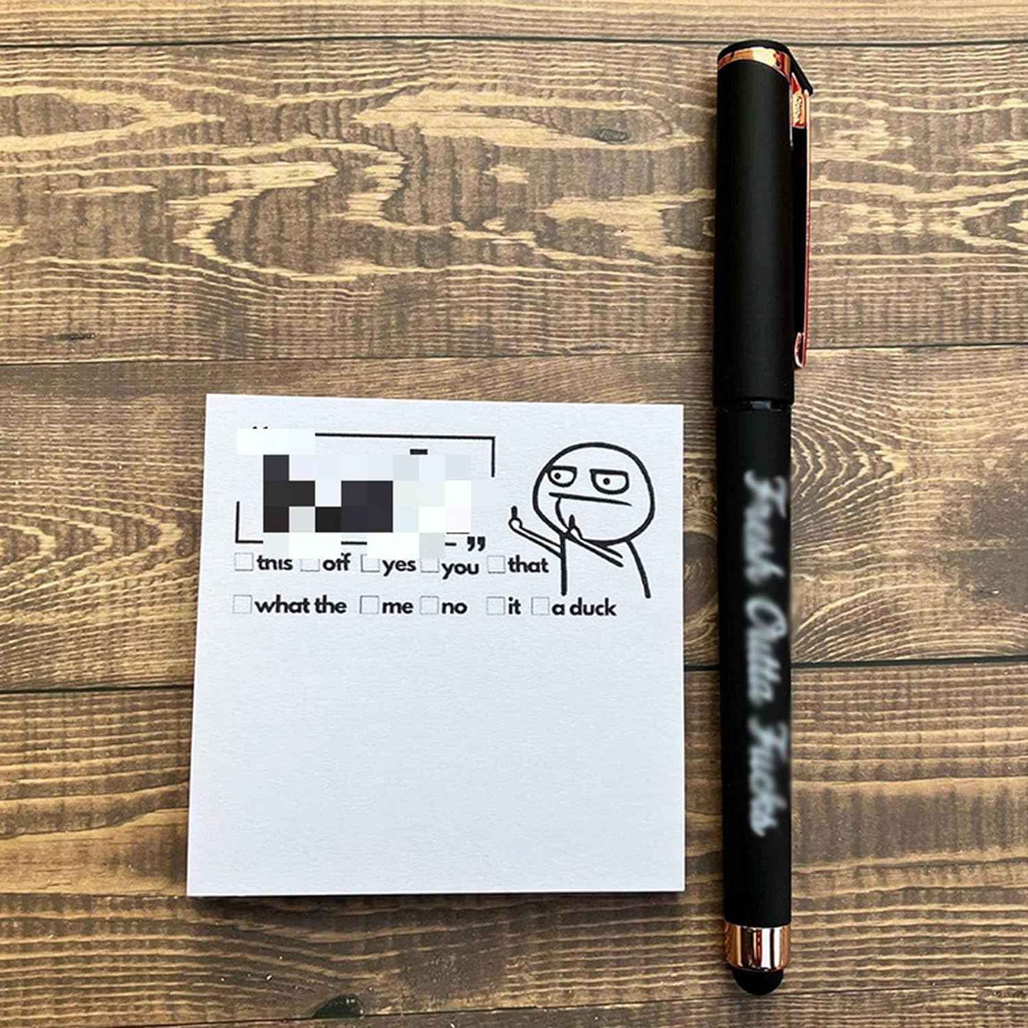 Fresh Outta Fucks Pad and Pen with Funny Stickers 2 Pack - TTpen