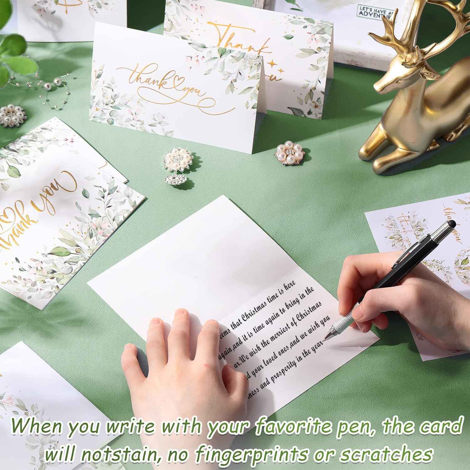 72 Pieces Watercolor Thank You Cards with Envelopes and Stickers Set - TTpen