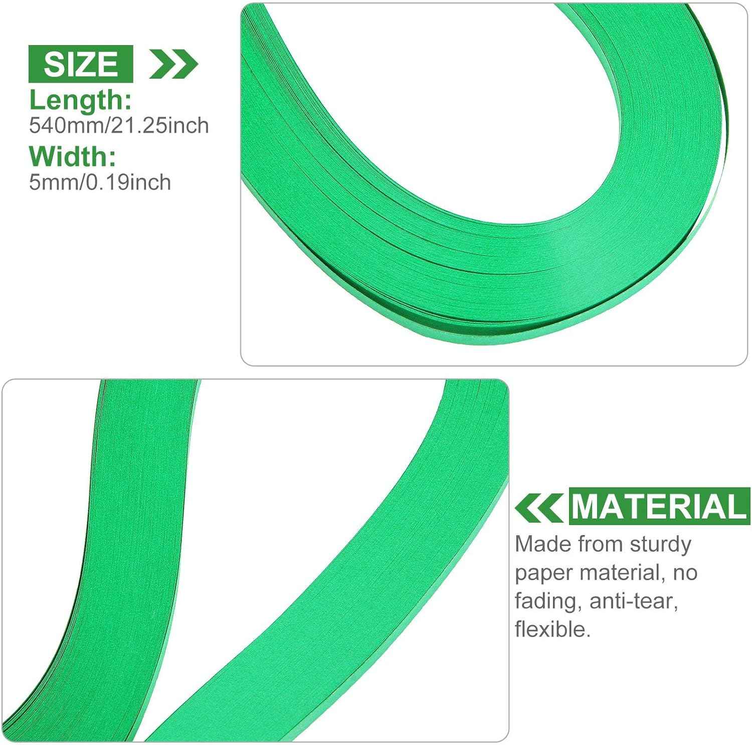 35 Colors 4200 Strips Paper Quilling Strips Set Width 5mm Length 54cm - TTpen