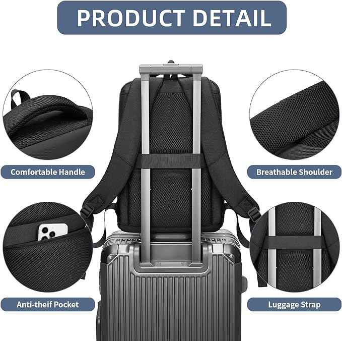 Eurcool Slim College Laptop Backpack 15.6 inch - TTpen