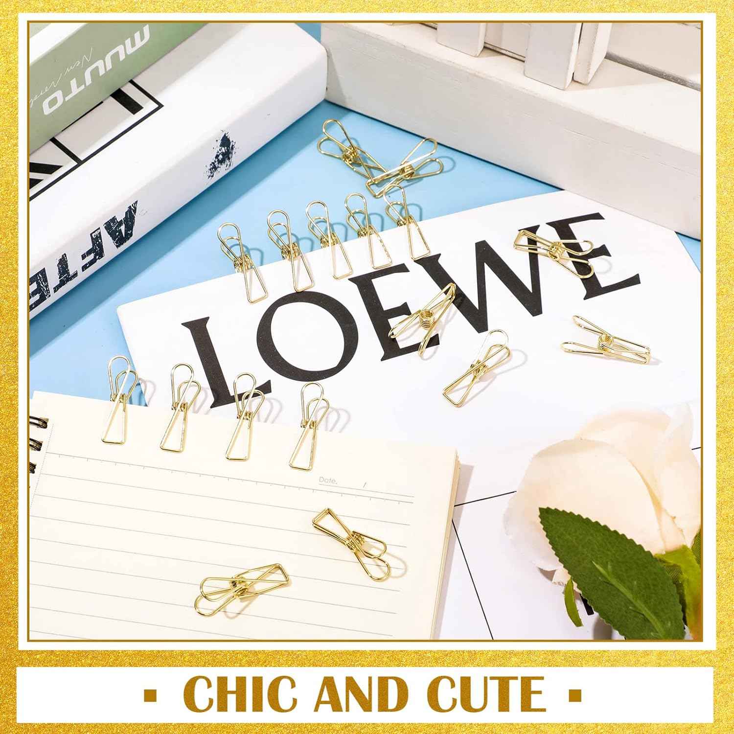 100Pcs Paper Clips Metal Wire Hollow Out Clips - TTpen