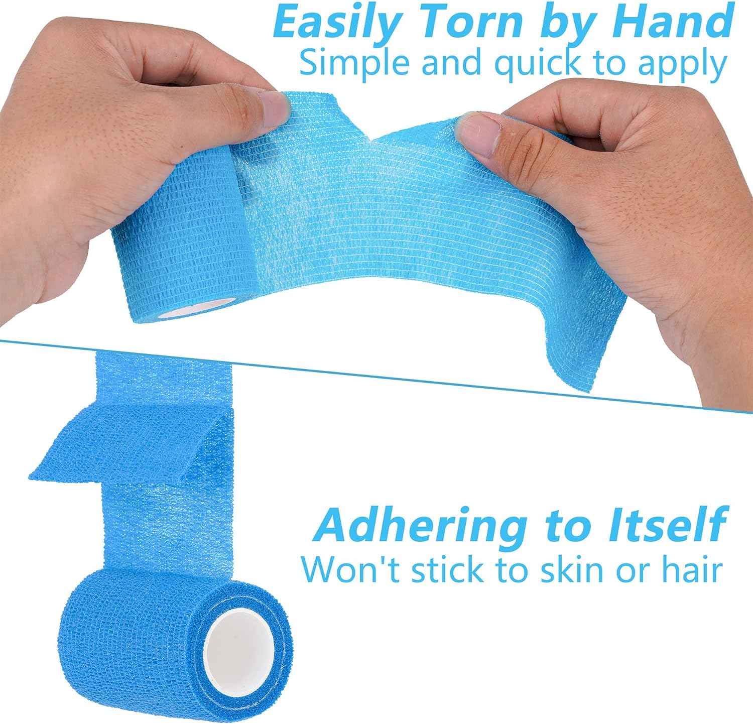 18 Pack Self Adherent Cohesive Wrap Bandages,First Aid Tape,3 Inches X 5 Yards - TTpen