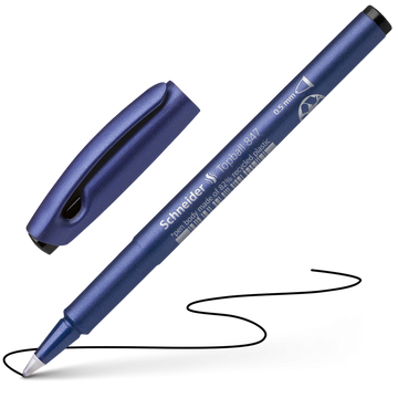 Schneider Topball 847 Rollerball Pen - Black/Blue/Red Ink (Pack of 3)