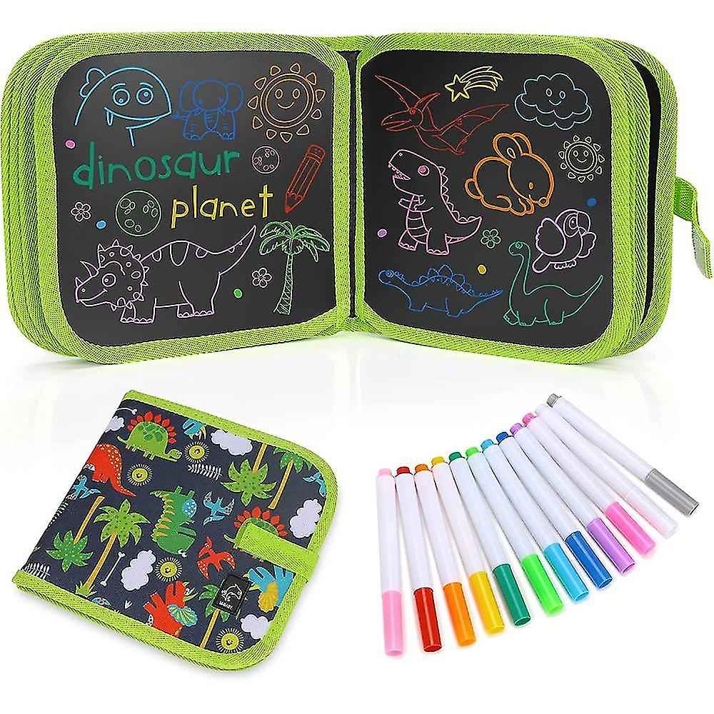 Erasable Doodle Book Drawing Pads for Kids with 12 Watercolor Pens - TTpen