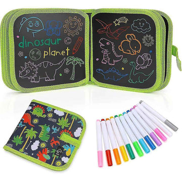 Erasable Doodle Book Drawing Pads for Kids with 12 Watercolor Pens - TTpen