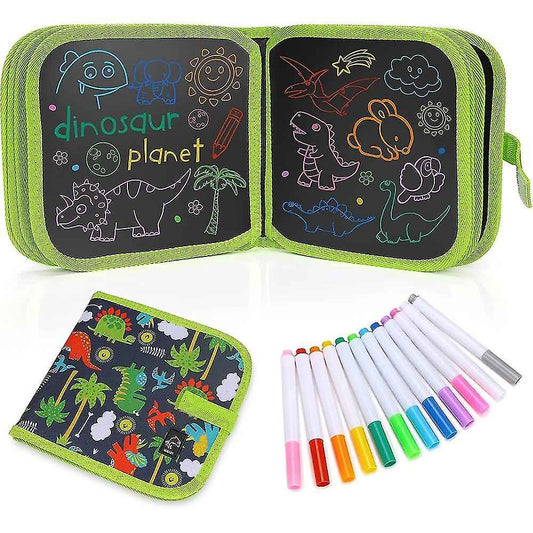 Erasable Doodle Book Drawing Pads for Kids with 12 Watercolor Pens - TTpen