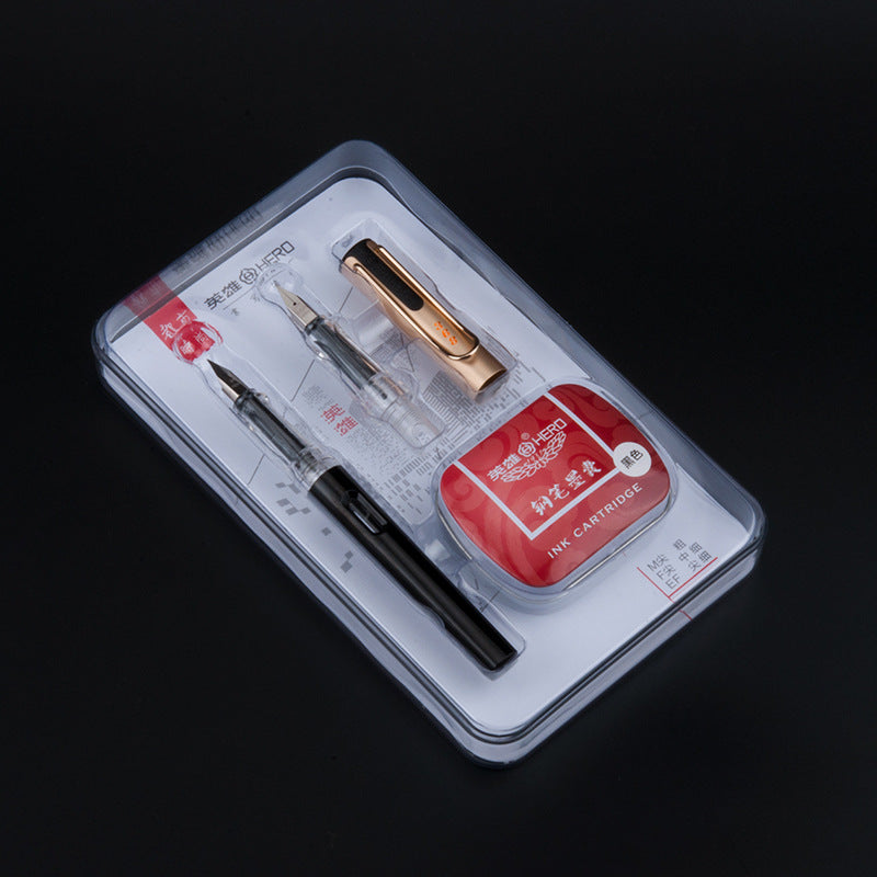 Hero 368 EF + F Urban Fashion Fountain Pen Set Black