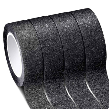 4 Rolls 0.6Inch x 11 Yards Glitter Washi Tape Crafting Masking Tape - TTpen