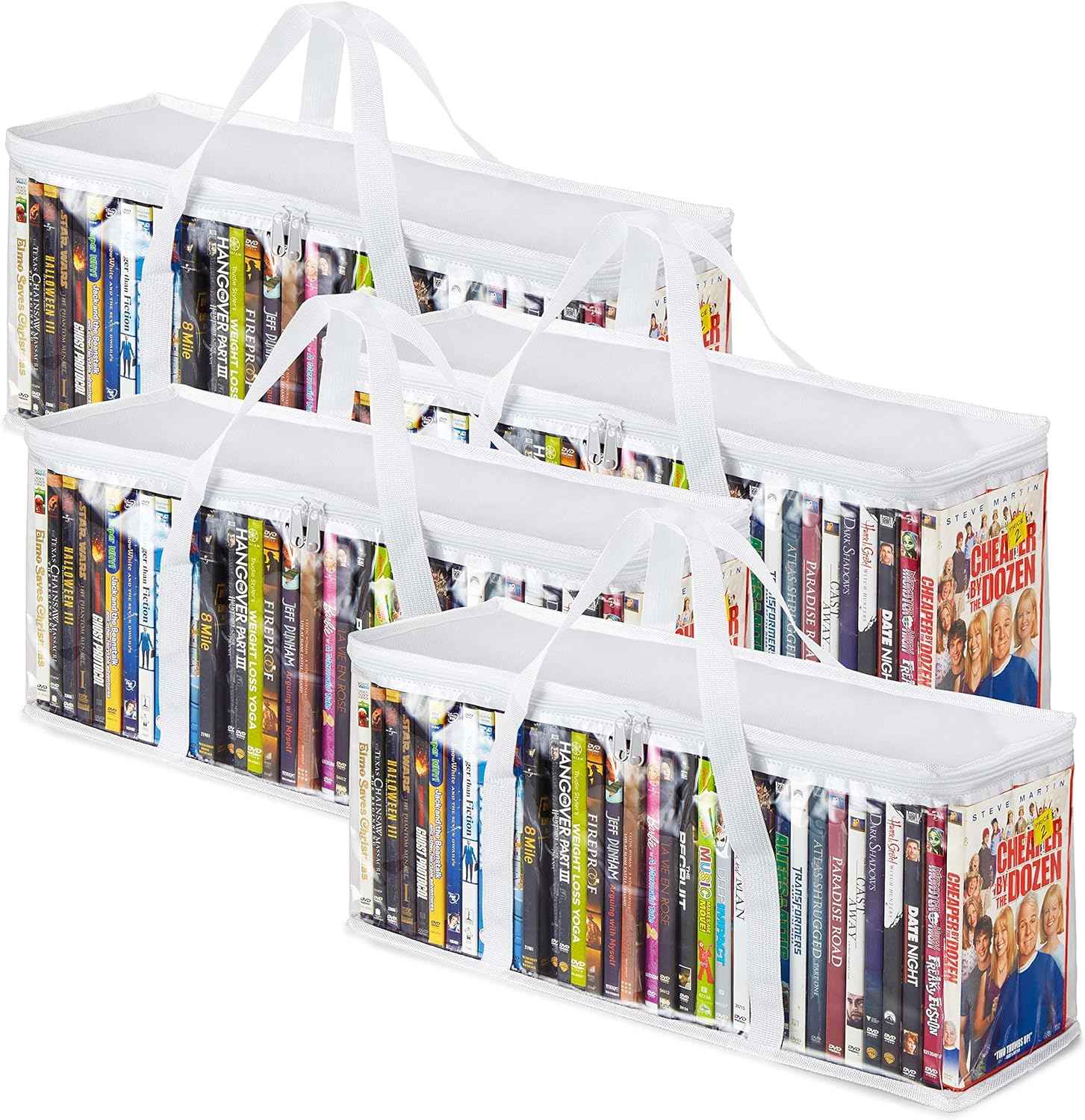 DVD Storage Bags Plastic Media Organizer Holders 4 Pack - TTpen