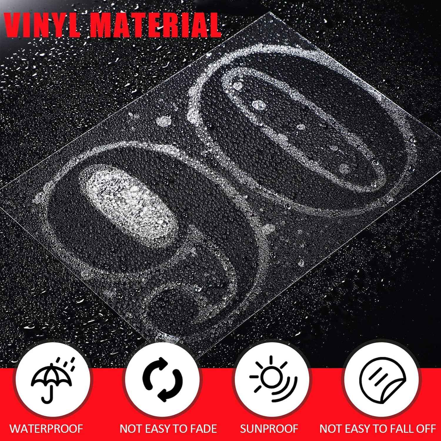 Black Mailbox Numbers Sticker 3 Inch Self Adhesive 8 Pack - TTpen