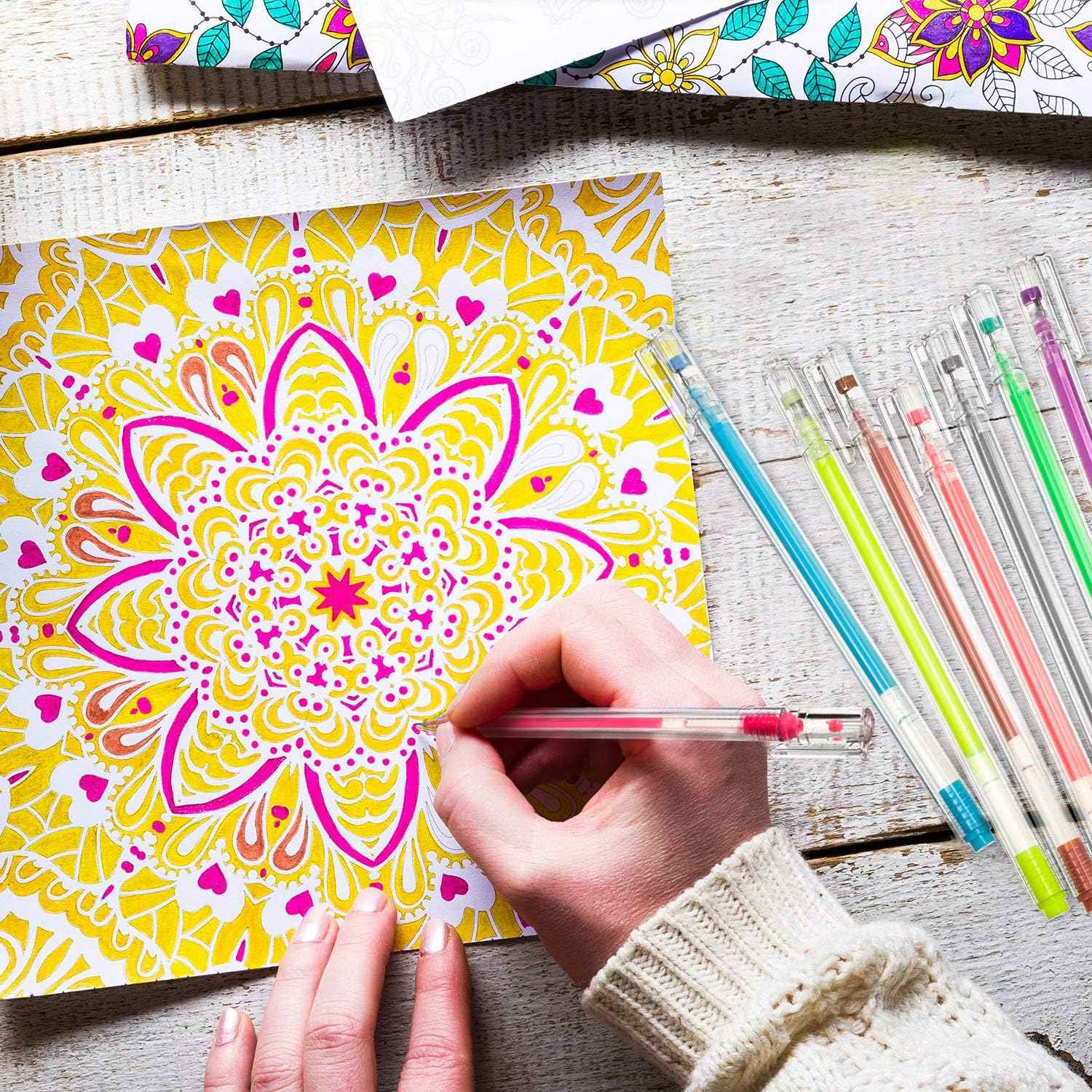 24Pcs Assorted Color Gel Ink Drawing Pens 0.5 mm - TTpen